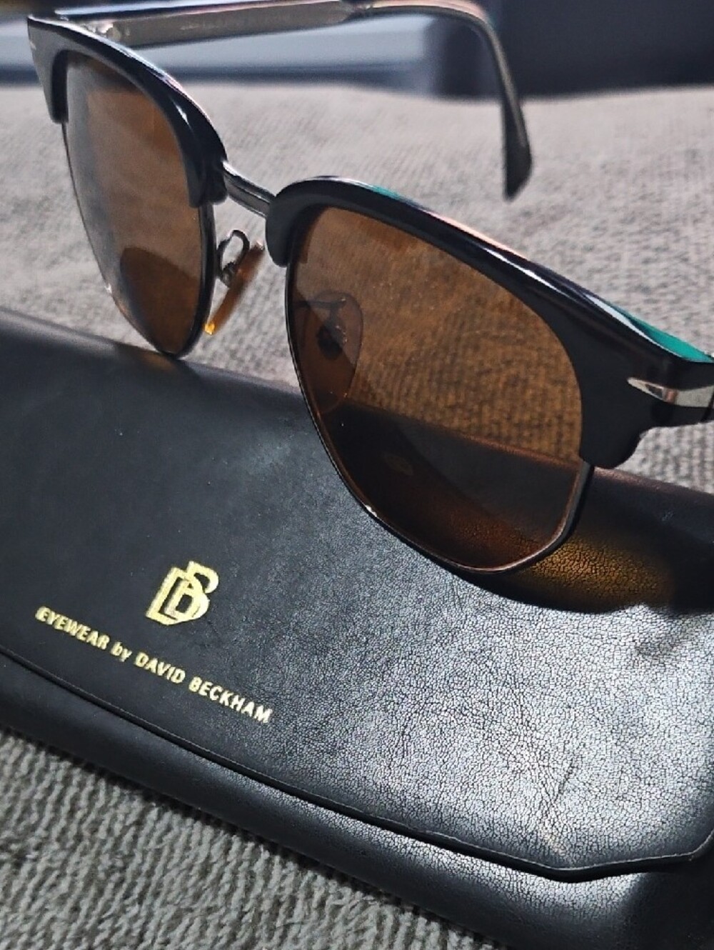 David Beckham Designer Mens Eyewear Brown Tinted Sunglasses - Picture 4 of 5